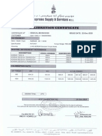 TORQUE CALIBRATION CERTIFICATE 2000 NM