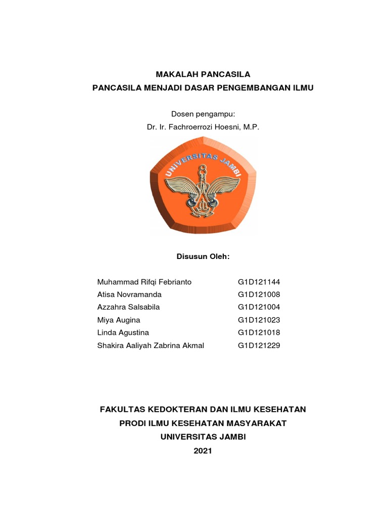 Pancasila sebagai Dasar Ilmu Pengetahuan | PDF | Karier & Perkembangan ...