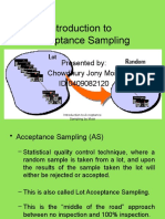 Introduction To Acceptance Sampling by Moin