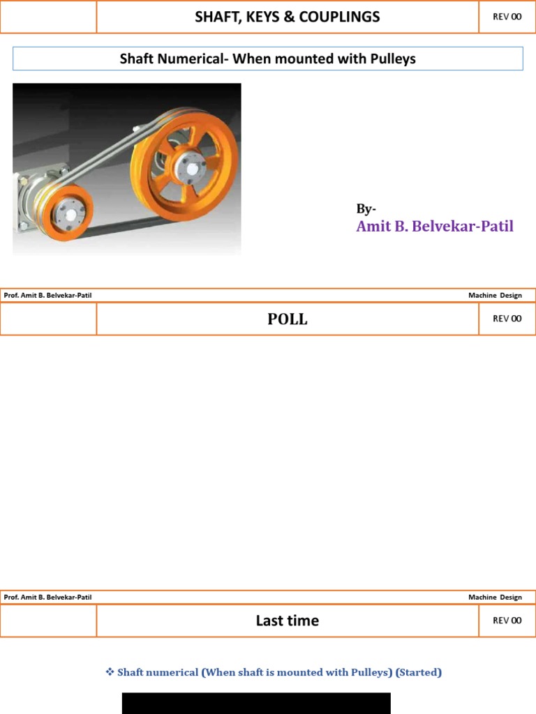 Shaft Design Question On Pulley | PDF | Belt (Mechanical) | Strength Of ...