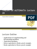 Theory of Automata - Lecture 20: Equivalent Machines