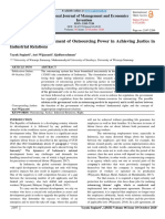 The Role of The Government of Outsourcing Power in Achieving Justice in Industrial Relations