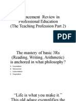 Enhancement Review (The Teaching Profession) Part 2