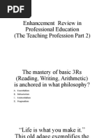 Enhancement Review (The Teaching Profession) Part 2