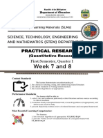 Week 7 and 8: Practical Research 2