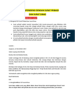 Berkorespondensi Dengan Surat Pribadi Dan Surat Dinas