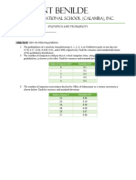 Activity - Statistics and Probability