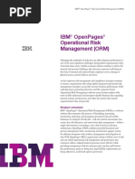 Ibm Openpages Operational Risk Mamagement Software Solution