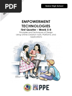 Empowerment Technologies: First Quarter - Week 5-8