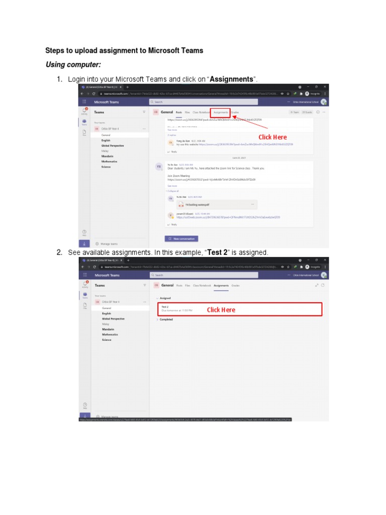 Submitting Assignments in Microsoft Teams | PDF | Computing | Computer ...
