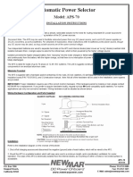 Newmar Manual-APS-70 Automatic Power Selector 072514