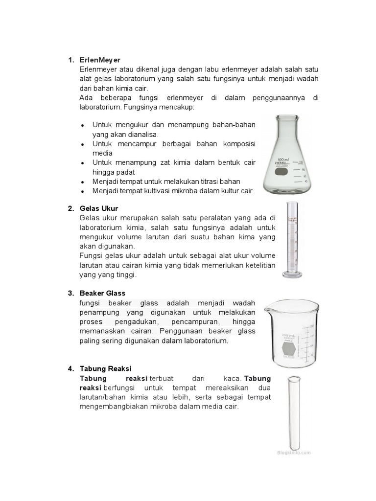 Alat Laboratorium dan Fungsinya | PDF