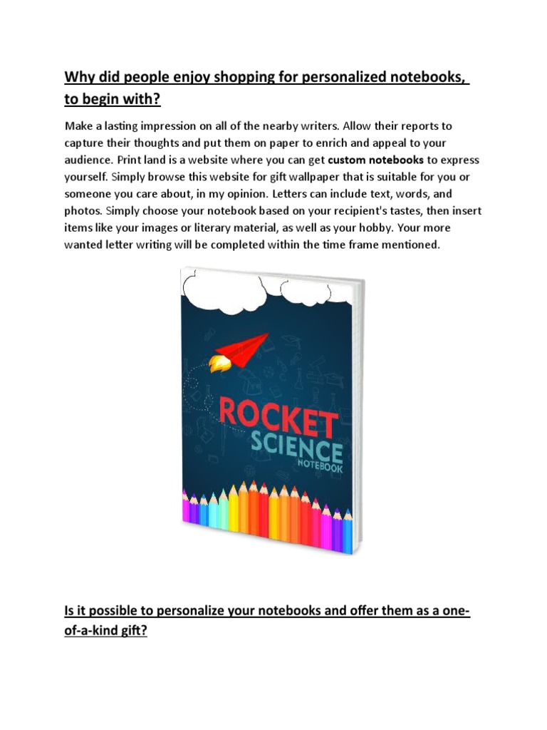 Why Did People Enjoy Shopping For Personalized Notebooks, To Begin With ...