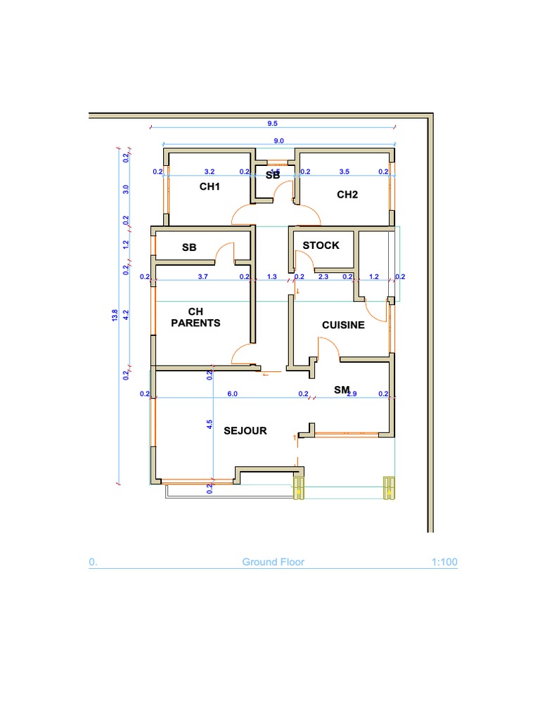 CH1 CH2 SB: 0. Ground Floor 1:100 | PDF
