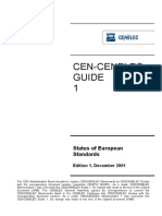 Cen-Cenelec Guide 1: Status of European Standards