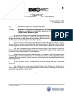 Circular Letter No.4190 - Invitation To Communicate Information To The Organization On Registries Of Ships For Input... (Secretariat)