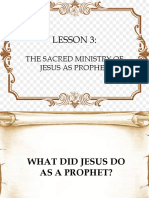 The Sacred Ministry of Jesus As Prophet