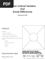 Human Cultural Variation and Social Differences: Seatwork #2