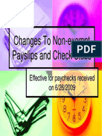 Changes To Non - Exempt Payslips and Check Stubs