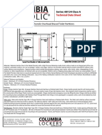Solid Phenolic Overhead Braced Toilet Partitions: Technical Data Sheet