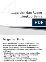 Pengertian Dan Ruang Lingkup Bisnis