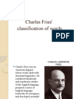 Charles Fries' Classification of Words