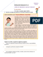 FICHA DE TRABAJO: ¿Cómo Se Organizan Algunas Familias?