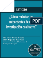 027. MasterTESIS - ARTICULO C_mo redactar los antecedentes de una investigaci_n cualitativa 2018