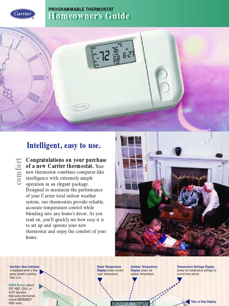 Dimond Manual Carrier Programmable Thermostat PDF Thermostat