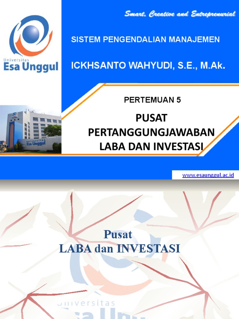 Sesi 5 PPT Pertanggungjawaban Pusat Laba Dan Pusat Investasi PDF