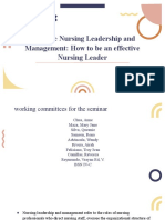 Effective Nursing Leadership and Management: How To Be An Effective Nursing Leader