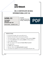 Level C2: LRN Level 3 Certificate in Esol International (Cef C2)