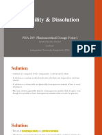 Lecture 3 - Solubility & Dissolution