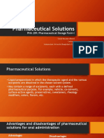 Lecture 4 - Pharmaceutical Solutions