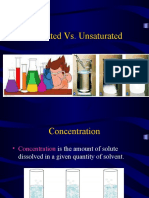 Saturated & Unsaturated Solution