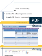 Unit: 1 - Communicating: Learning Outcomes