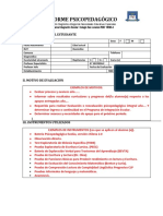 Formato Informe Psicopedagogico 2020-2021