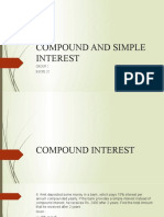 COMPOUND AND SIMPLE INTEREST CALCULATIONS