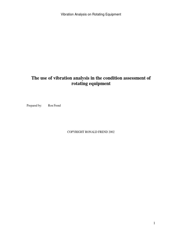 Vibration Analysis Rotating Equipment | PDF | Root Mean Square | Amplitude