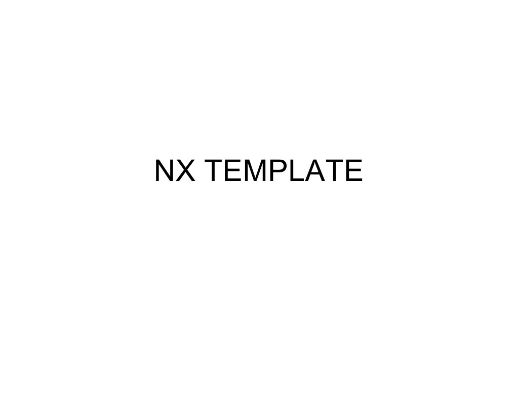 NX Template PDF