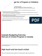 Creating A Budget For A Program or Initiative: Key Stages