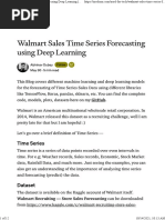 Walmart Sales Time Series Forecasting Using Deep Learning