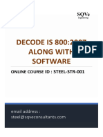 DECODE IS 800:2007 Along With Software: ID: STEEL-STR-001