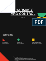 Unit V Pharmacy and Control