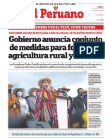 El Peruano: Gobierno Anuncia Conjunto de Medidas para Fortalecer Agricultura Rural y Familiar