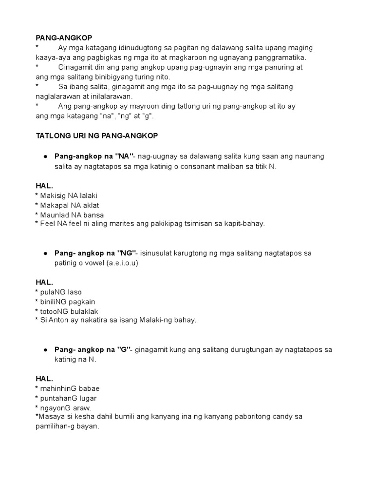 Pang Angkop | PDF