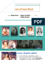 The Women of Jose Rizal: Reporters: Ugay, Lindsey Tatac, Kirlee
