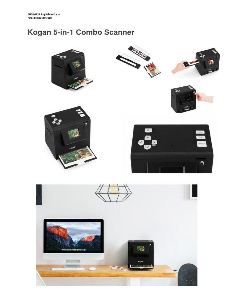 Kogan 5-In-1 Combo Scanner | PDF | Image Scanner | Film And Video ...