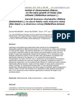 Stramonium L.) On The Early Growth of Maize (Zea Mays L.) and Sunflower (Helianthus Annuus L.)