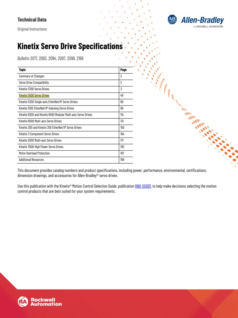 Servo Drive Specifications Technical Data Knxtd003 EnP